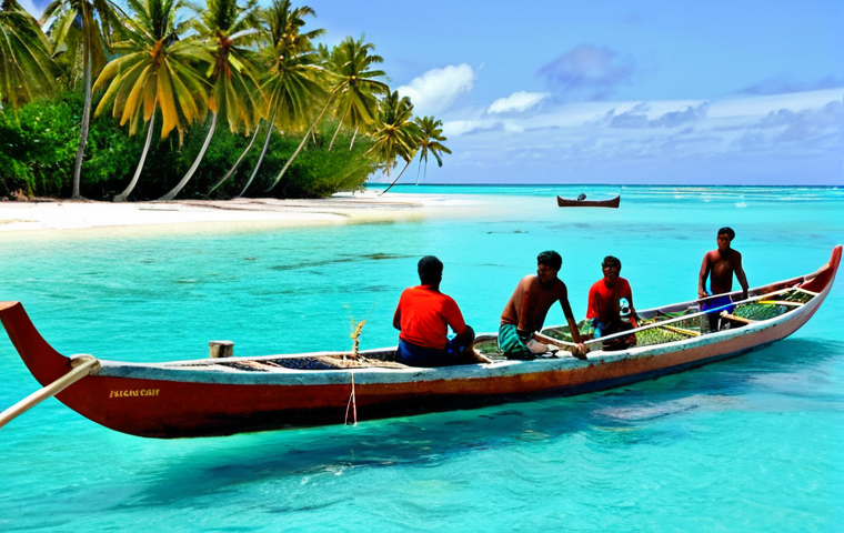 나우루 주변 국가 비교 - Sustainable Fishing in Nauru**

"A group of local Nauruan fishermen, fully clothed in appropriate fi...