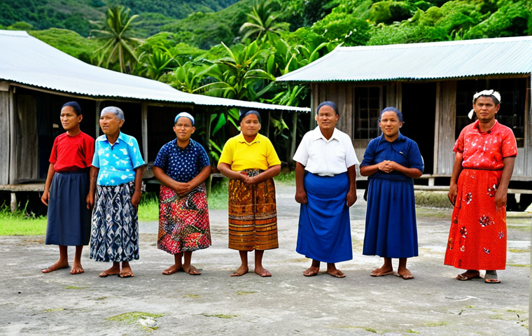 나우루 주변 국가 비교 - Sustainable Fishing in Nauru**

"A group of local Nauruan fishermen, fully clothed in appropriate fi...