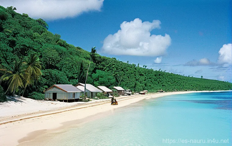 나우루 환경 문제 - The Golden Age of Nauru: A Tropical Paradise with Emerging Prosperity**

A vibrant, wide-angle shot ...